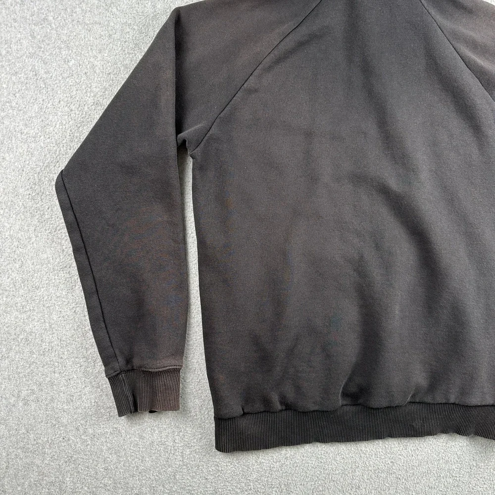 Adidas‎ Hoodie Mens Medium Black Trefoil Logo Pullover Sweatshirt Raglan Sleeve